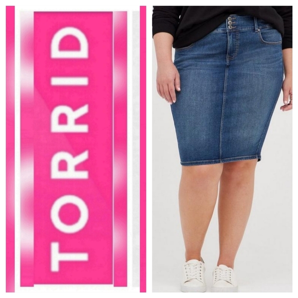 torrid Dresses & Skirts - Torrid Jegging Denim Midi Skirt